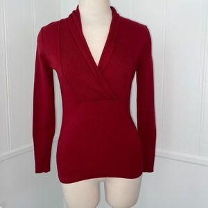 Banana Republic Luxury Cashmere Blend Red Sweater XS